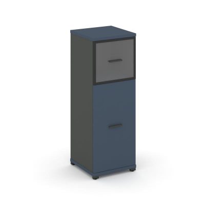 Концепт Шкаф 1 узкая секция, 3 ниши CN.STU-314 RPB A Звездный Сапфир/Антрацит NEW/Металл Антрацит/Пр