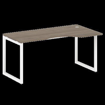 Метал Систем Куатро Стол криволинейный правый на О-образном м/к 40БО.СА-1 (R) Вяз Благородный/Металл