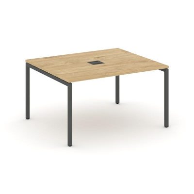 Стайл Проджект Стол переговорный SN-4P.SPRG-033 Тиквуд Светлый/Металл Антрацит 1380*1180*750