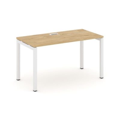 Стайл Проджект Стол письменный SN-5P.SP-024 Тиквуд Светлый/Металл Белый 1580*800*750