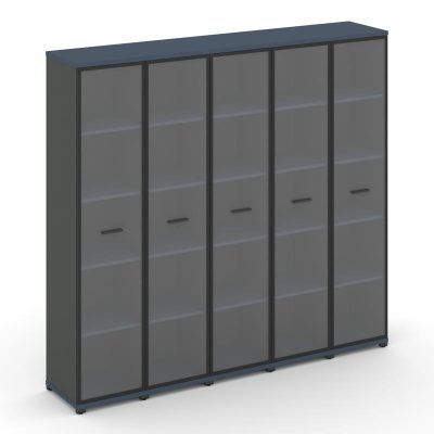 Концепт Шкаф 5 узких секций, 5 ниш CN.STU-558 RPB A Звездный Сапфир/Антрацит NEW/Металл Антрацит/Про