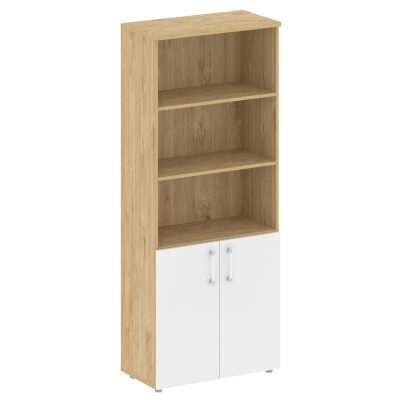 Шифт Шкаф высокий широкий SK.ST-1.1 Тиквуд Светлый/Белый Бриллиант 800*420*1977