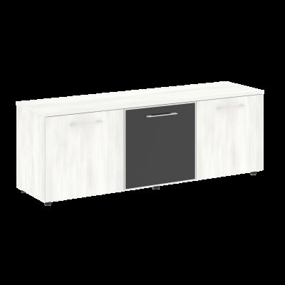 Тумба модульная LT.TS-3.4 black Снежная Патина/Стекло Black 1642*450*580 Yalta