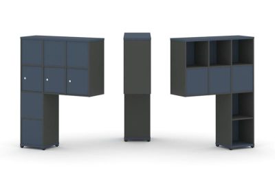 Концепт Надставка высокая CN.DNV-010 Звездный Сапфир/Антрацит NEW/Металл Антрацит 1099*365*1486