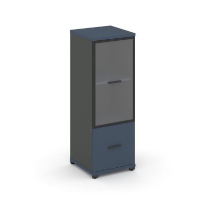Концепт Шкаф 1 узкая секция, 3 ниши CN.STU-312 RPB A Звездный Сапфир/Антрацит NEW/Металл Антрацит/Пр