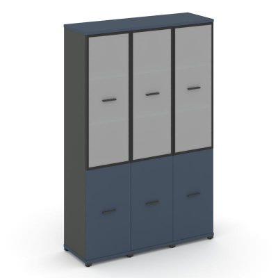 Концепт Шкаф 3 узкие секции, 5 ниш CN.STU-532 RMB A Звездный Сапфир/Антрацит NEW/Металл Антрацит/Сат
