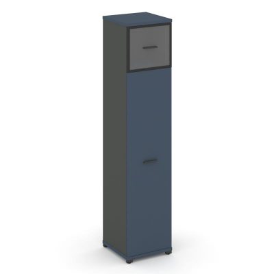 Концепт Шкаф 1 узкая секция, 5 ниш CN.STU-517 RPB A Звездный Сапфир/Антрацит NEW/Металл Антрацит/Про