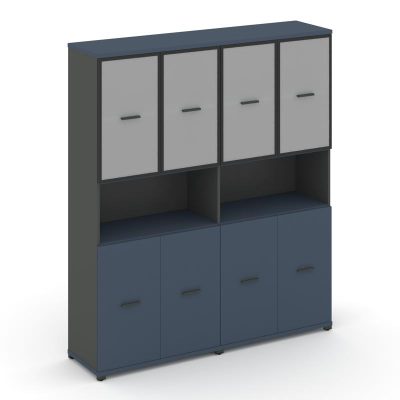 Концепт Шкаф 2 широкие секции, 5 ниш CN.STS-523 RMB A Звездный Сапфир/Антрацит NEW/Металл Антрацит/С
