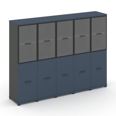 Концепт Шкаф 5 узких секций, 4 ниши CN.STU-452 RPB A Звездный Сапфир/Антрацит NEW/Металл Антрацит/Пр