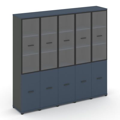 Концепт Шкаф 5 узких секций, 5 ниш CN.STU-552 RPB A Звездный Сапфир/Антрацит NEW/Металл Антрацит/Про