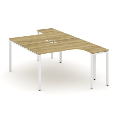 Концепт Рабочая станция CN.DSA-001 Дуб Винченцо/Металл Белый 1380*1480*750