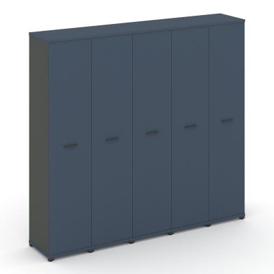 Концепт Шкаф 5 узких секций, 5 ниш CN.STU-558 A Звездный Сапфир/Антрацит NEW/Металл Антрацит 2084*42