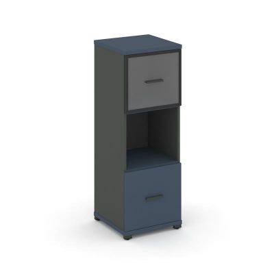 Концепт Шкаф 1 узкая секция, 3 ниши CN.STU-315 RPB A Звездный Сапфир/Антрацит NEW/Металл Антрацит/Пр