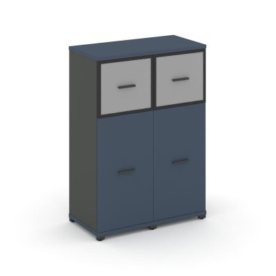 Концепт Шкаф 2 узкие секции, 3 ниши CN.STU-324 RMB A Звездный Сапфир/Антрацит NEW/Металл Антрацит/Са