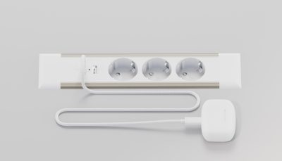 Электрификация Блок розеток встраиваемый в стол (3 розетки, USB-A, USB-C) G4103T-2AC.N Серебро/Белый