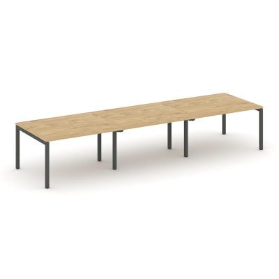 Стайл Проджект Стол переговорный SN-5P.SPRG-052.3 Тиквуд Светлый/Металл Антрацит 3540*1180*750