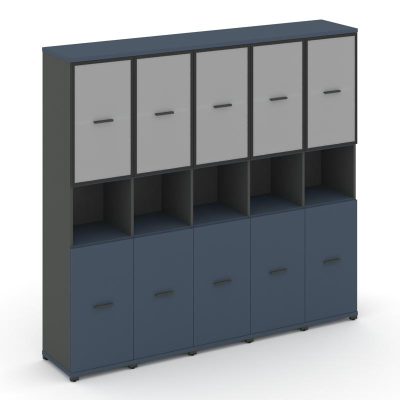 Концепт Шкаф 5 узких секций, 5 ниш CN.STU-553 RMB A Звездный Сапфир/Антрацит NEW/Металл Антрацит/Сат