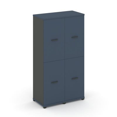 Концепт Шкаф 2 узкие секции, 4 ниши CN.STU-422 A Звездный Сапфир/Антрацит NEW/Металл Антрацит 836*42