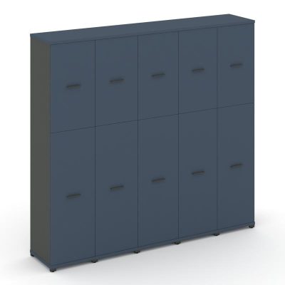 Концепт Шкаф 5 узких секций, 5 ниш CN.STU-555 A Звездный Сапфир/Антрацит NEW/Металл Антрацит 2084*42