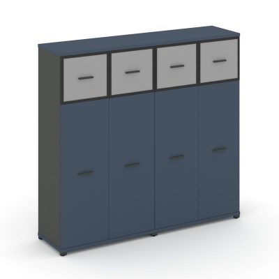 Концепт Шкаф 2 широкие секции, 4 ниши CN.STS-424 RMB A Звездный Сапфир/Антрацит NEW/Металл Антрацит/