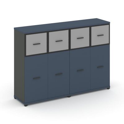 Концепт Шкаф 2 широкие секции, 3 ниши CN.STS-324 RMB A Звездный Сапфир/Антрацит NEW/Металл Антрацит/