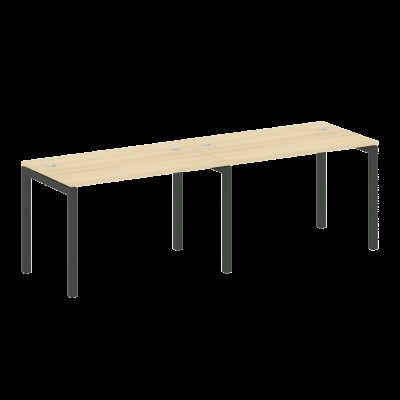 Метал Систем Куатро Рабочая станция на 2 места на П-образном м/к 50БП.СМ-2.2 Акация Лорка/Металл Ант