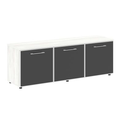 Ялта Тумба модульная LT.TS-3.5 black Снежная Патина/Стекло Black 1642*450*580