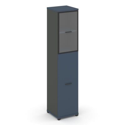 Концепт Шкаф 1 узкая секция, 5 ниш CN.STU-515 RPB A Звездный Сапфир/Антрацит NEW/Металл Антрацит/Про