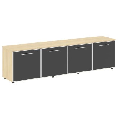 Ялта Тумба модульная LT.TS-4.6 black Акация Лорка/Стекло Black 2188*450*580