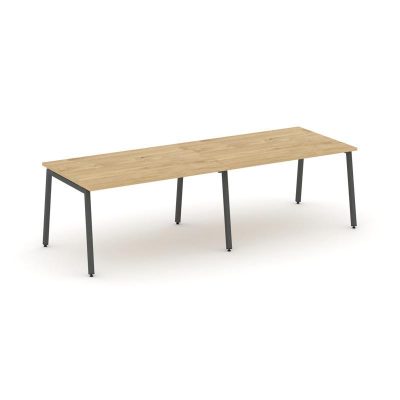 Стайл Проджект Стол переговорный SN-4A.SPRG-011.3 Тиквуд Светлый/Металл Антрацит 1960*980*750