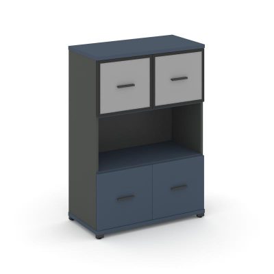 Концепт Шкаф 1 широкая секция, 3 ниши CN.STS-315 RMB A Звездный Сапфир/Антрацит NEW/Металл Антрацит/