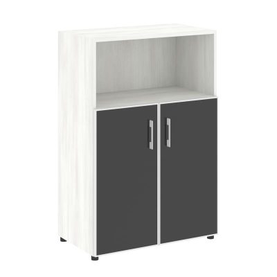 Ялта Шкаф LT.ST-2.2 R black Снежная Патина/Стекло Black 800*450*1195
