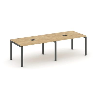 Стайл Проджект Стол переговорный SN-5P.SPRG-011 Тиквуд Светлый/Металл Антрацит 1960*980*750