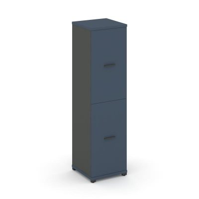 Концепт Шкаф 1 узкая секция, 4 ниши CN.STU-412 A Звездный Сапфир/Антрацит NEW/Металл Антрацит 420*42