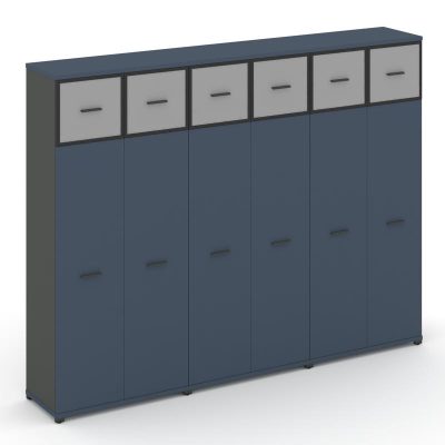 Концепт Шкаф 3 широкие секции, 5 ниш CN.STS-537 RMB A Звездный Сапфир/Антрацит NEW/Металл Антрацит/С