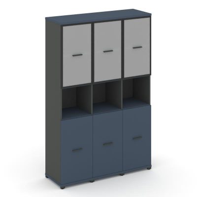 Концепт Шкаф 3 узкие секции, 5 ниш CN.STU-533 RMB A Звездный Сапфир/Антрацит NEW/Металл Антрацит/Сат
