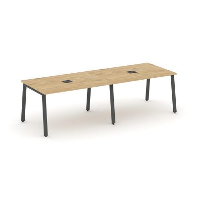 Стайл Проджект Стол переговорный SN-6A.SPRG-012 Тиквуд Светлый/Металл Антрацит 2360*980*750