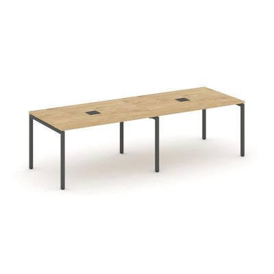 Стайл Проджект Стол переговорный SN-4P.SPRG-014 Тиквуд Светлый/Металл Антрацит 3160*980*750