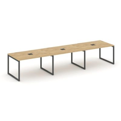 Стайл Проджект Стол переговорный SN-4O.SPRG-023 Тиквуд Светлый/Металл Антрацит 4140*980*750