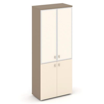 Эстетика Шкаф высокий широкий ES.ST-1.2R I Латте/Сатин/Лакобель ivory 800*420*1977