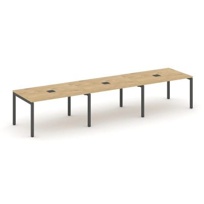 Стайл Проджект Стол переговорный SN-5P.SPRG-021 Тиквуд Светлый/Металл Антрацит 2940*980*750