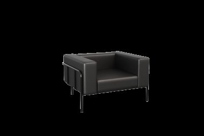 Флекс Диван одноместный FLX-1 Santorini 0401/Металл Черный 1100 *915*690