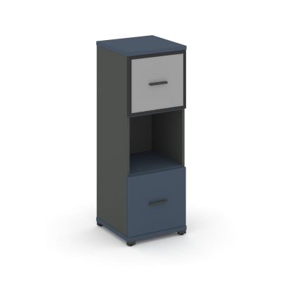 Концепт Шкаф 1 узкая секция, 3 ниши CN.STU-315 RMB A Звездный Сапфир/Антрацит NEW/Металл Антрацит/Са