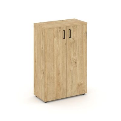 Стайл Проджект Шкаф средний широкий SN.STS.E-204 Тиквуд Светлый/Черный Ручки 796*400*1203