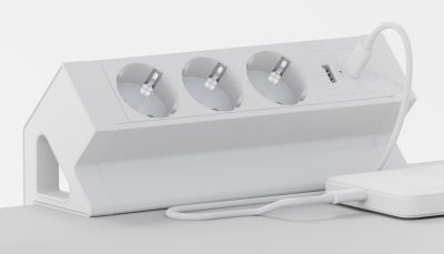Электрификация Блок розеток настольный с двумя крепежами (3 розетки, USB-A, USB-C) G4103Y-2AC.N Белы