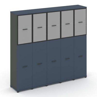 Концепт Шкаф 5 узких секций, 5 ниш CN.STU-555 RMB A Звездный Сапфир/Антрацит NEW/Металл Антрацит/Сат