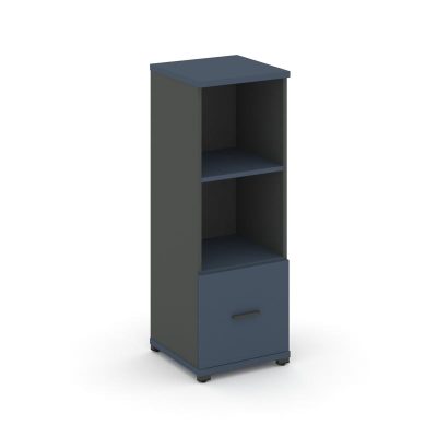 Концепт Шкаф 1 узкая секция, 3 ниши CN.STU-311 A Звездный Сапфир/Антрацит NEW/Металл Антрацит 420*42