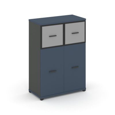 Концепт Шкаф 1 широкая секция, 3 ниши CN.STS-314 RMB A Звездный Сапфир/Антрацит NEW/Металл Антрацит/