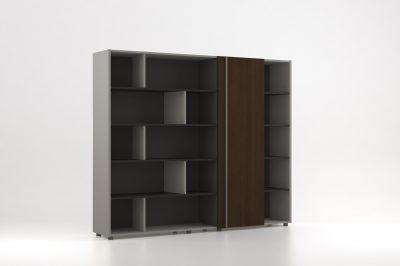 Кано Шкаф MGD91.22 Тис Темный/Серая Дымка 2200*400*1850