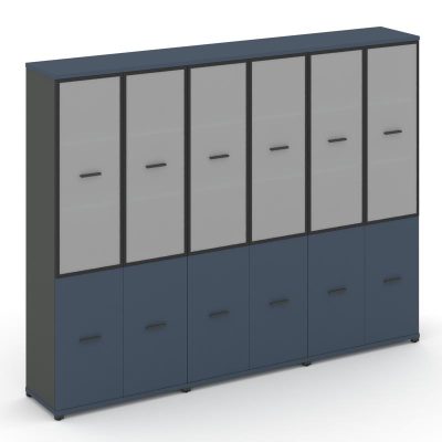 Концепт Шкаф 3 широкие секции, 5 ниш CN.STS-532 RMB A Звездный Сапфир/Антрацит NEW/Металл Антрацит/С
